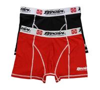 Brachial 2er Pack Boxer Shorts Under Schwarz & Rot