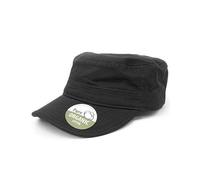 Brain Waves - Organic Cotton Army Cap Washed Black - Gr. - One Size