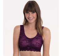 Bralette ANITA SINCE 1886 "Essential Lace", Damen, Gr. S, N-Gr, lila, Stoff, Obermaterial: 61% Polyamid, 39% Elasthan, Mesh, gemustert, unifarben, bequem, BHs Bralette, mit Spitze, herausnehmbare Scha