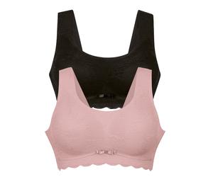 Bralette ANITA SINCE 1886 "Essential Lace", Damen, Gr. XL, N-Gr, rosa (multi colour), Obermaterial: 61% Polyamid, 39% Elasthan, unifarben, BHs Bralette, Doppelpack, vorgeformt, herausnehmbare Schale,