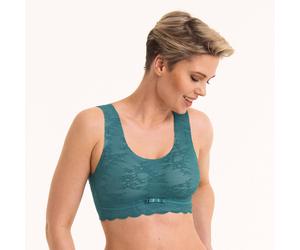 Bralette ANITA SINCE 1886 "Essential Lace", Damen, Gr. XXL, N-Gr, light smaragd, Stoff, Obermaterial: 61% Polyamid, 39% Elasthan, Mesh, gemustert, unifarben, bequem, BHs Bralette, mit Spitze, herausne