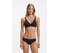 Bralette-BH BOSS "PADDED SOFT_B LACE", Damen, Gr. M, N-Gr, schwarz 001, Obermaterial: 84% Polyamid, 16% Elasthan, BHs, aus super softer Spitze mit goldener Plakette (87622065-M) schwarz 001