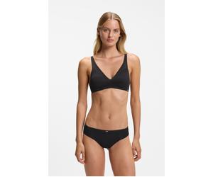 Bralette-BH BOSS "PADDED SOFT_B LACE", Damen, Gr. S, N-Gr, schwarz 001, Obermaterial: 84% Polyamid, 16% Elasthan, BHs, aus super softer Spitze mit goldener Plakette (87622065-S) schwarz 001