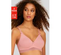 Bralette-BH PETITE FLEUR Gr. 75, Cup A, weiß (rose, weiß) Damen BHs BH Bralette BH-Set Bügelloser-BH (64736145-75) rose, weiß
