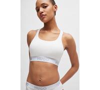 Bralette-BH HUGO UNDERWEAR "BRALETTE PADDED SPOR", Damen, Gr. XS (34), N-Gr, weiß, Jersey, Obermaterial: 93% Baumwolle, 7% Elasthan, unifarben, körpernah, BHs Bralette-BH, mit elastischem Bund (631244