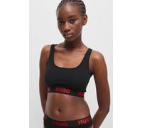 Bralette-BH HUGO UNDERWEAR "BRALETTE SPORTY LOGO", Damen, Gr. XS (34), N-Gr, schwarz, Jersey, Obermaterial: 93% Baumwolle, 7% Elasthan, unifarben, körpernah, BHs Bralette-BH, mit elastischem Bund (331