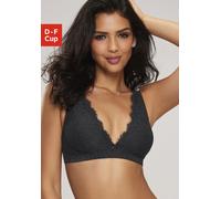 Bralette-BH LASCANA "Cara" Gr. 80, Cup F, schwarz Damen BHs (27623703-80) schwarz