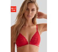 Bralette-BH "Luna", Damen, Gr. 85, Cup A, rot, Spitze, Obermaterial: 84% Polyamid, 16% Elasthan, PETITE FLEUR GOLD BY LASCANA, BHs, ohne Bügel, im Nieten- und Bänder-Look, sexy Dessous, Reizwäsche (84