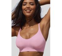 Bralette-BH NUANCE BY LASCANA "BH ohne Bügel, Push-up-BH, Bralette", Damen, Gr. S (38), N-Gr, rosa (bubblegum rosa), Microtouch, Obermaterial: 82% Polyamid, 18% Elasthan, Basic, BHs, SEAMLESS, bequeme