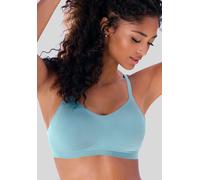 Bralette-BH NUANCE, Damen, Gr. XL (44), N-Gr, blau, Microtouch, Obermaterial: 82% Polyamid, 18% Elasthan, Basic, BHs, SEAMLESS ohne Bügel, mit herausnehmbarem Push-up-Kissen, Basic Dessous (38651245-X