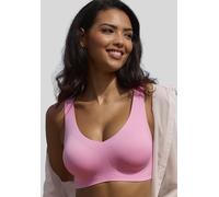 Bralette-BH NUANCE, Damen, Gr. XL (48/50), N-Gr, rosa (bubblegum rosa), Microtouch, Obermaterial: 82% Polyamid, 18% Elasthan, Basic, BHs, SEAMLESS, ohne Bügel, mit integriertem Push-up Kissen, Basic D