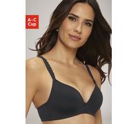 Bralette-BH S.OLIVER "Camille", Damen, Gr. 75, Cup B, schwarz, Microtouch, Obermaterial: 69% Polyamid, 19% Polyester, 12% Elasthan, BHs, ohne Bügel, mit verzierten Trägern (78123644-75) schwarz