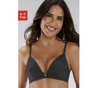 Bralette-BH S.OLIVER "Zoè", Damen, Gr. 85, Cup C, schwarz, Microtouch, Obermaterial: 60% Polyamid, 35% Polyester, 5% Elasthan, BHs, ohne Bügel in angesagter Triangel-Form (61324242-85) schwarz