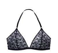 Bralette-BH VIVANCE, Damen, Gr. 70, Cup A, schwarz, Obermaterial: 85% Polyamid, 15% Elasthan, BHs, in zierlicher Triangel-Schnittform mit Neckholder-Trägern, Dessous (70518368-70) schwarz