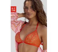 Bralette-BH VIVANCE, Damen, Gr. 75, Cup C, orange (mandarine), Obermaterial: 85% Polyamid, 15% Elasthan, BHs, in zierlicher Triangel-Schnittform mit Neckholder-Trägern, Dessous (92164235-75) mandarine