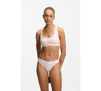 Bralette HUGO UNDERWEAR, Damen, Gr. S, N-Gr, rosa, Jersey, Obermaterial: 93% Baumwolle, 7% Elasthan, unifarben, Basic, körpernah, BHs Bralette, Ringerrücken, Unterbrustband mit Logoschriftzug (4110561