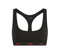 Bralette HUGO UNDERWEAR, Damen, Gr. S, N-Gr, schwarz, Jersey, Obermaterial: 93% Baumwolle, 7% Elasthan, Basic, körpernah, BHs Bralette, Ringerrücken, Unterbrustband mit Logoschriftzug (50186413-S) sch