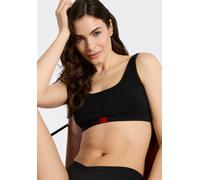 Bralette HUGO UNDERWEAR "SIGNATURE", Damen, Gr. L, N-Gr, schwarz 001, Jersey, Obermaterial: 90% Modal, 10% Elasthan, unifarben, figurbetont, BHs Bralette, mit Logo-Aufnäher (58046264-L) schwarz 001
