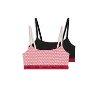 Bralette HUGO UNDERWEAR "TWIN BRALETTE DESIGN", Damen, Gr. M, N-Gr, open pink 695, Jersey, Obermaterial: 95% Baumwolle, 5% Elasthan, BHs Bralette (17737600-M) open pink 695