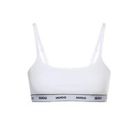 Bralette HUGO UNDERWEAR "TWIN BRALETTE STRIPE", Damen, Gr. S, N-Gr, weiß 125, Jersey, Obermaterial: 95% Baumwolle, 5% Elasthan, BHs, ungepolstert (23872815-S) weiß 125