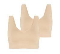 Bralette JOCKEY "Back Smoothing Seamfree", Damen, Gr. M, N-Gr, beige (light beige melange), Jersey, Obermaterial: 65% Polyamid, 28% Polyester, 7% Elasthan, unifarben, BHs Bralette, weiche, eingenähte,