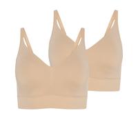 Bralette JOCKEY "Light Lift Seamfree", Damen, Gr. L, N-Gr, beige (light beige), Jersey, Obermaterial: 95% Polyamid, 5% Elasthan, unifarben, bequem, BHs Bralette, ohne Bügel, ohne Seitennähte, Schaumst