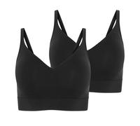 Bralette JOCKEY "Light Lift Seamfree", Damen, Gr. M, N-Gr, schwarz, Jersey, Obermaterial: 95% Polyamid, 5% Elasthan, unifarben, bequem, BHs Bralette, ohne Bügel, ohne Seitennähte, Schaumstoff-Cups (37