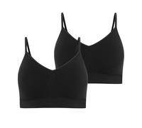 Bralette JOCKEY "Seamfree Stretch", Damen, Gr. L, N-Gr, schwarz, Jersey, Obermaterial: 91% Polyamid, 9% Elasthan, unifarben, Basic, BHs Bralette, Ohne Seitennähte, Breites Unterbrustband, V-Ausschnitt