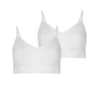 Bralette JOCKEY "Seamfree Stretch", Damen, Gr. L, N-Gr, weiß, Jersey, Obermaterial: 91% Polyamid, 9% Elasthan, unifarben, Basic, BHs Bralette, Ohne Seitennähte, Breites Unterbrustband, V-Ausschnitt (5