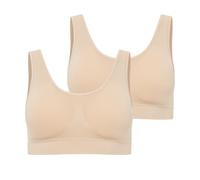 Bralette JOCKEY "Seamfree Stretch", Damen, Gr. S, N-Gr, beige (light), Jersey, Obermaterial: 91% Polyamid, 9% Elasthan, unifarben, BHs Bralette, Rundhals, breite Träger, ohne Seitennähte (59605321-S)