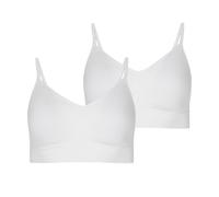 Bralette JOCKEY "Seamfree Stretch", Damen, Gr. XXL, N-Gr, weiß, Jersey, Obermaterial: 91% Polyamid, 9% Elasthan, unifarben, Basic, BHs Bralette, Ohne Seitennähte, Breites Unterbrustband, V-Ausschnitt 