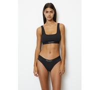 Bralette MARC O'POLO "Iconic Rib Bralette", Damen, Gr. L, N-Gr, transparent (schwarz), Single Jersey, Obermaterial: 95% Baumwolle, 5% Elasthan, unifarben, BHs Bralette, weiche Feinripp Qualität (99072