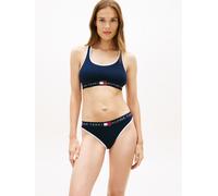 Bralette "RIB RACERBACK BRALETTE", Damen, Gr. XL (42/44), N-Gr, schwarz night navy, Feinripp, Obermaterial: 57% Baumwolle, 38% Polyester, 5% Elasthan, TOMMY HILFIGER UNDERWEAR, unifarben mit Farbeinsa