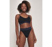 Bralette SLOGGI "EVER Infused Aloe", Damen, Gr. M, N-Gr, schwarz, Single Jersey, Obermaterial: 70% Polyamid, 22% Elasthan, 8% Polyester, unifarben mit Farbeinsatz, BHs Bralette, V-Ausschnitt, leichter