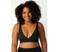 Bralette SLOGGI "GO Allround", Damen, Gr. 1, N-Gr, schwarz, Single Jersey, Obermaterial: 88% Modal, 9% Elasthan, 3% Polyamid, BHs Bralette, One Size, hohe Elastizität, breites Unterbrustband, sportive