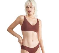 Bralette SLOGGI "ZERO Feel 2.0", Damen, Gr. L, N-Gr, braun (burnt henna), Single Jersey, Obermaterial: 76% Polyamid, 24% Elasthan, BHs Bralette, nahtlos, herausnehmbare Pads, Mikrofaser, doppellagig (
