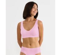 Bralette SLOGGI "ZERO Feel 2.0", Damen, Gr. XXL, N-Gr, rosa (floral pink), Single Jersey, Obermaterial: 76% Polyamid, 24% Elasthan, BHs Bralette, mit herausnehmbaren Pads, mittlerer Halt, Mikrofaser (