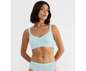 Bralette SLOGGI "ZERO Feel Air", Damen, Gr. S, N-Gr, blau (fresh mint), Single Jersey, Obermaterial: 83% Polyamid, 17% Elasthan, BHs Bralette, atmungskativ, semi-transparenter Look, doppellagig ohne P
