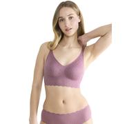Bralette SLOGGI "ZERO Feel Bliss", Damen, Gr. XXL, N-Gr, lila clover, Spitze, Obermaterial: 76% Polyamid, 24% Elasthan, modisch, BHs, nahtlos, V-Ausschnitt, Stretch-Spitze, herausnehmbaren Pads (61303