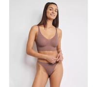 Sloggi Bralette ZERO Feel Bliss - nahtlos mit Spitze, herausnehmbare Pads - Braun (Cacao) XXL Damen