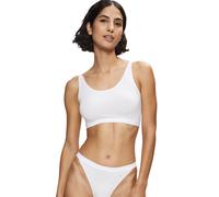 Bralette TRIUMPH "Smart Natural Bralette", Damen, Gr. 2, N-Gr, weiß, Single Jersey, Obermaterial: 87% Modal, 13% Elasthan, clean, unifarben, Basic, BHs Bralette, ohne Bügel, weich, ungepolstert, nahez
