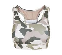 Bralette URBAN CLASSICS "Urban Classics Damen Ladies Tech Mesh Bra", Damen, Gr. S, Cup 0, grün (duskrose camo), 77% Polyester, 23% Elasthan, BHs Bralette (55656349-S) duskrose camo