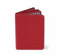 Branco A7 Hülle Etui Mappe z.B. für Ausweis, Fahrzeugschein, Führerschein und Kredit-Karten, Echt-Leder, Rot, 302
