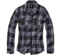 Brandit Amy Flanell Checkshirt Flanellhemd schwarz grau in L
