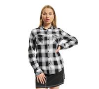Brandit Women Amy Flannel Shirt Long S, Farbe: White/blac, Größe: 5XL