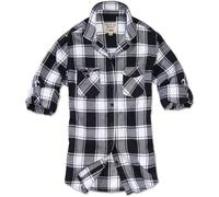 Brandit Women Amy Flannel Shirt Long S, Farbe: White/blac, Größe: 4XL