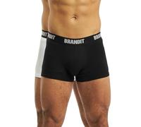 Brandit Boxer Shorts Logo 2 Pack, Farbe: White+Black, Größe: 3XL
