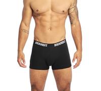 Brandit Boxershorts Logo 2er Pack Herren 95% Baumwolle, 5% Elastan Schwarz S