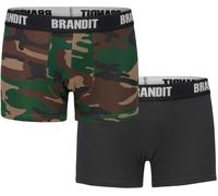 Brandit Boxershorts 2er Pack logo Schwarz XXL Herren