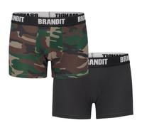 Brandit Boxershorts Logo 2er Pack (Sale) woodland/schwarz, Größe S, Herren, Baumwolle